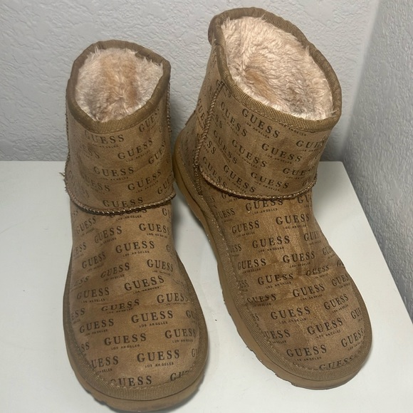 Guess Ankle Boots Slippers Brown Size 6.5 - Picture 1 of 5